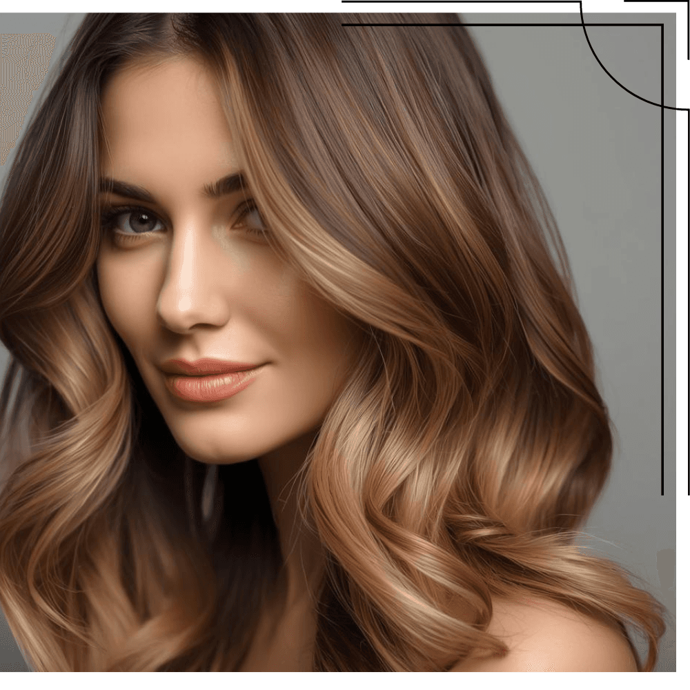 Balayage con reflejos naturales