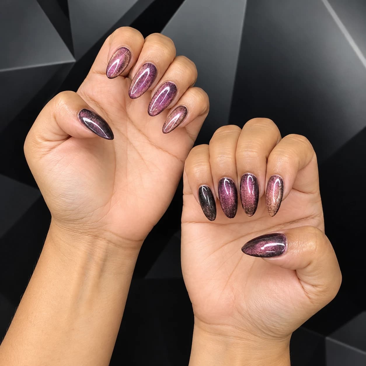 Manicure con esmaltado rojo y diseño